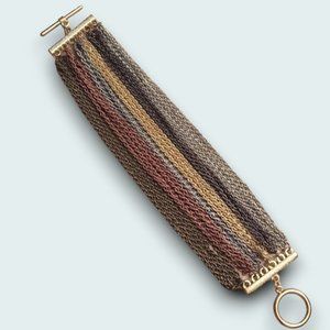 8" Multi Rope Chain Bracelet Gold, Silver, Copper, Bronze Tones